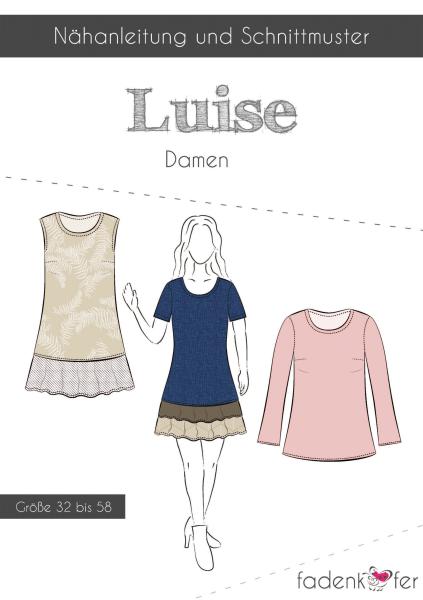 Fadenkäfer Papierschnittmuster Shirt u. Kleid Luise Damen